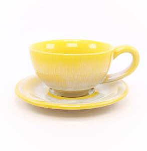 Penerini coffee SET - Keramický šálek s podšálkem Yellow