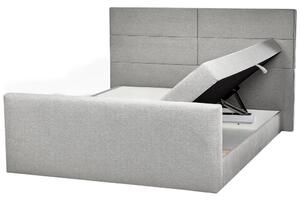 Manželská postel 180 cm Aoyun (šedá) (s roštem a matrací) (s úl. prostorem). 1077693