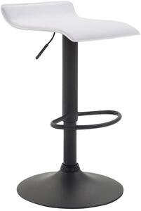 Barová židle Dyn V2 imitace kůže černá podnož - bílá