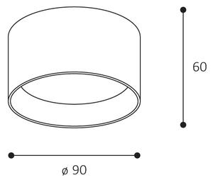 Led2 Stropní LED svítidlo ZETA ON XS, 8W, ⌀ 9 cm Barva: Bílá, Stmívání a řízení: ON/OFF (bez stmívání)