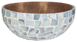 COCONUT Dekorační miska mozaika 14 cm - modrá