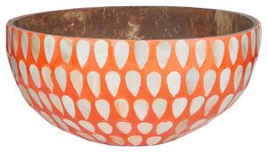 COCONUT Dekorační miska mozaika 14 cm - oranžová