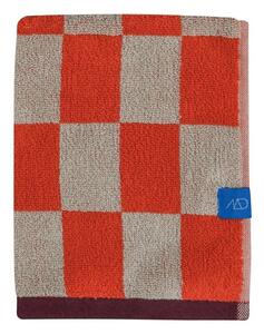 Oranžový/béžový froté ručník z bio bavlny 50x90 cm Retro – Mette Ditmer Denmark