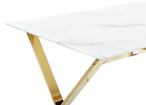 Jídelní stůl Ariane (bílá + zlatá) (pro 4 osoby). 1077754