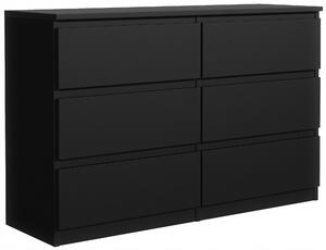 Komoda Meble Masztalerz 140 x 39 x 79 Cm černá matná