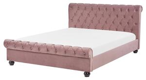 Manželská vodní postel 160 cm Alexandrine (růžová) (s roštem a matrací). 1077770