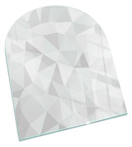 Půloválná skleněná podložka pod kamna Geometrická abstrakce ve tvarech ppkpon-00056580