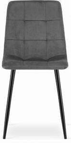 Bestent Jídelní židle sametová Dark Grey Luxury