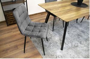 Bestent Jídelní židle sametová Dark Grey Luxury
