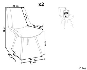 Set 2 ks jídelních židlí Antoinette (béžová). 1077827