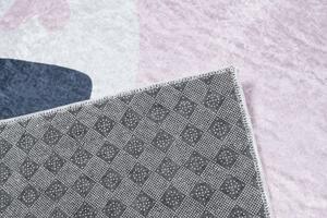 Makro Abra Dětský kusový koberec vhodný k praní BAMBINO 2554 Panda protiskluzový fialový krémový Rozměr: 80x150 cm