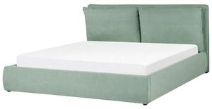 Manželská postel 180 cm Berit (zelená) (s roštem) (s úl. prostorem). 1077891