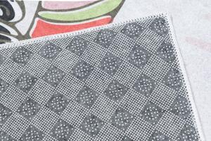 Makro Abra Dětský kusový koberec vhodný k praní BAMBINO 2645 Holčička protiskluzový šedý Rozměr: 140x200 cm