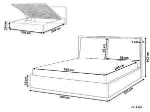 Manželská postel 160 cm Berit (zelená) (s roštem) (s úl. prostorem). 1077890