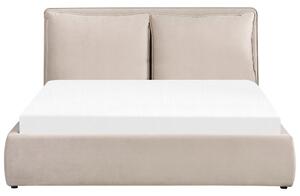 Manželská postel 160 cm Berit (béžová) (s roštem) (s úl. prostorem). 1077894