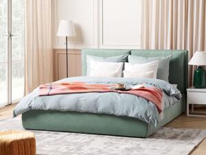 Manželská postel 160 cm Berit (zelená) (s roštem) (s úl. prostorem). 1077890