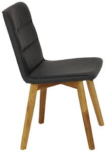 Čalouněná Židle S Dřevěnýma Nohama Ellie, Černá