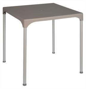 ROJAPLAST Zahradní stůl - PRIME, 70x70 cm, plastový/hliníkový Barva: hnědá