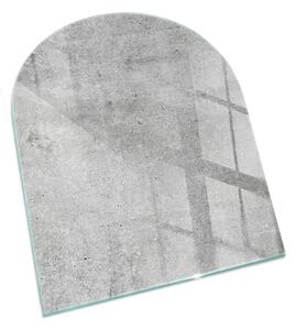 Půloválná skleněná podložka pod kamna Surový beton v minimalistickém stylu ppkpon-00095984