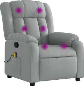 Masání polohovací křeslo svtle edé textil