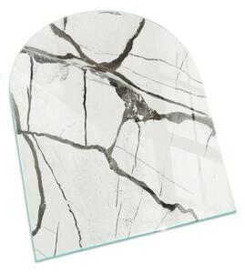 Půloválné sklo před krb Mramorové žíly v elegantním stylu ppkpon-00281896