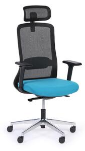 Kancelářská židle JILL 1+1 ZDARMA, černá/modrá