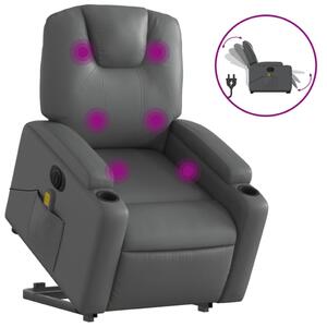Elektrické zvedací masání polohovací křeslo edé umlá ke