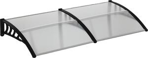 Stíka Outsunny na vchodové dveře 200 x 96 x 27 cm stíka s UV ochranou, ochrana proti deti ochrana proti slunci pro venkovní pouití hliníková erná