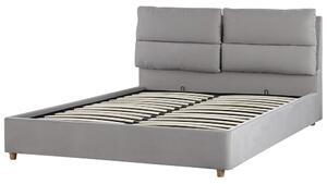Manželská postel 160 cm Batil (šedá) (s roštem) (s úl. prostorem). 1077982