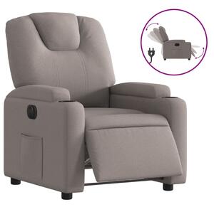 Elektrické polohovací křeslo taupe textil