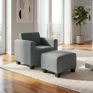 Modulární křeslo lounge chair s otomanem Lyon, látka/textil edá