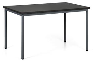 Jídelní stůl TRIVIA, tmavě šedá konstrukce, 1200 x 800 mm, wenge