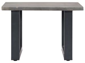 Konferenční stolek s živou hranou šedý 60x60x40 cm dřevo akácie