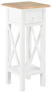 280057 Side Table White 27x27x65,5 cm Wood