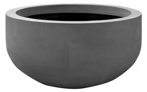Pottery Pots Venkovní květináč kulatý City bowl S, Grey (barva šedá), kolekce Natural, kompozit Fiberstone, průměr 92 cm x v 50 cm, objem cca 269 l