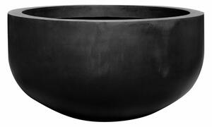 Pottery Pots Venkovní květináč kulatý City bowl M, Black (barva černá), kolekce Natural, kompozit Fiberstone, průměr 110 cm x v 60 cm, objem cca 463 l