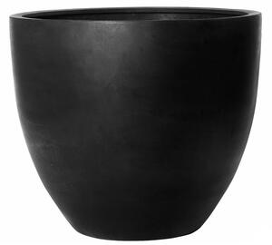 Pottery Pots Venkovní květináč kulatý Jumbo Jesslyn L, Black (barva černá), kolekce Natural, kompozit Fiberstone, průměr 112 cm x v 97 cm, objem cca 692 l