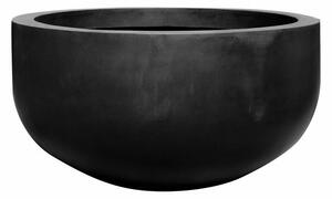Pottery Pots Venkovní květináč kulatý City bowl S, Black (barva černá), kolekce Natural, kompozit Fiberstone, průměr 92 cm x v 50 cm, objem cca 269 l