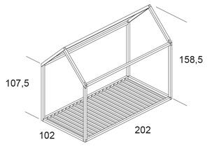 ROS1 Montessori - Domečková postel s příslušenstvím 1