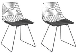 Set 2 ks jídelních židlí Bricio (stříbrná). 1078016