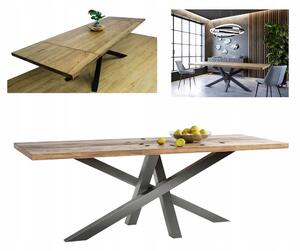 Jídelní stůl, Dubový stůl, LOFT 160x90 Litinový DUB