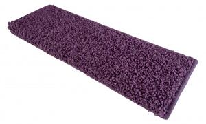 Vopi koberce Nášlapy na schody fialový Color shaggy obdélník, samolepící - 24x65 obdélník (rozměr včetně ohybu)