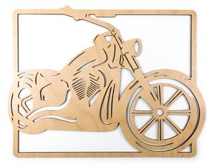 Dřevěná nástěnná dekorace Motorka