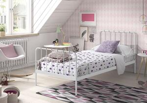 Vipack Alice kovová postel 90*200cm bílá a růžová Barva: růžová