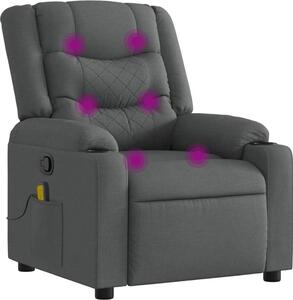 Masání polohovací křeslo tmav edé textil