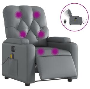 Elektrické masání polohovací křeslo edé umlá ke