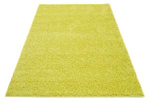 Makro Abra Kusový koberec shaggy TOKYO 6365A Jednobarevný světle zelený Rozměr: 60x200 cm