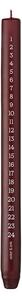 Adventní svíčka Cylindrical 28 cm – 44/2 Deep Wine