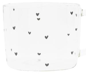 Skleněný hrnek Hearts 400 ml