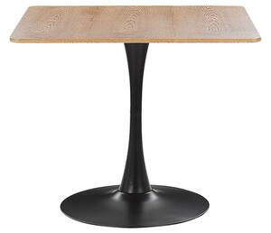 Jídelní stůl Berylle (světlé dřevo + černá) (pro 4 osoby). 1078130